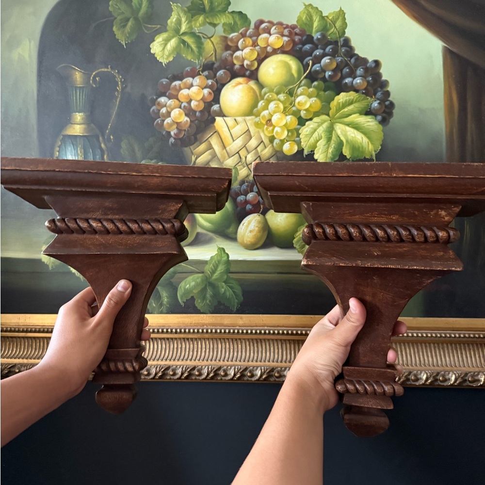 Elegant Brown Wall Sconce Set